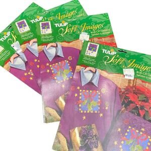 Tacky Christmas Sweatshirt Transfers Set of 4 - Vintage Puff Paint Sweatshirt